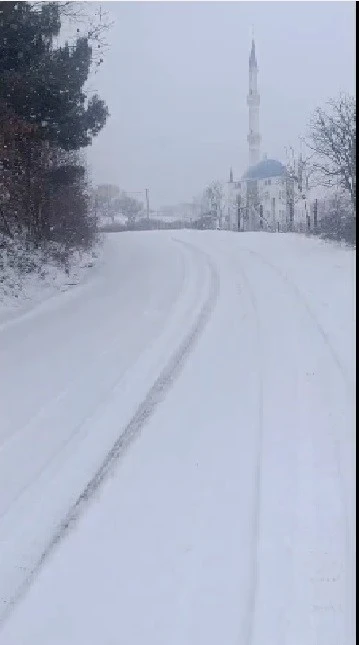 Video çekip yolun açılmasını istedi
