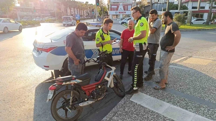 Yaralı motosiklet sürücüsü tedaviyi kabul etmedi
