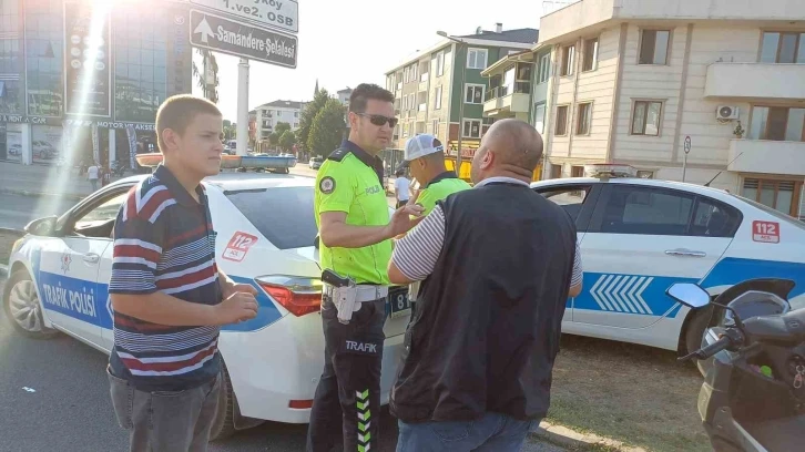 Yolcuya kask takmadı: "Ben alo dediğim zaman 10 tane kask gelir"
