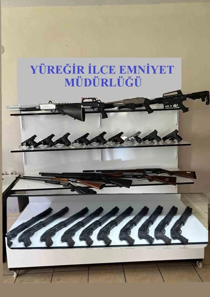 Yüreğir polisi 29 silah ele geçirdi, 99 şüpheliyi yakaladı
