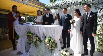 3 erkek kardeş, aynı gün nikah masasına oturdu
