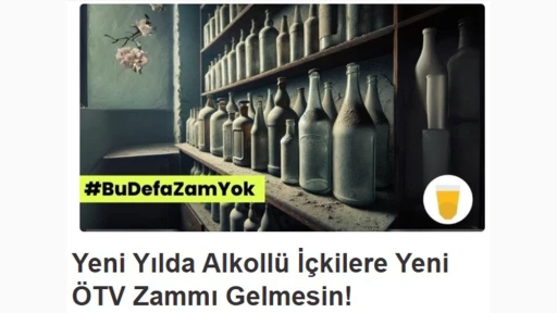 Alkollü içkilerde ÖTV zammına karşı kampanya 