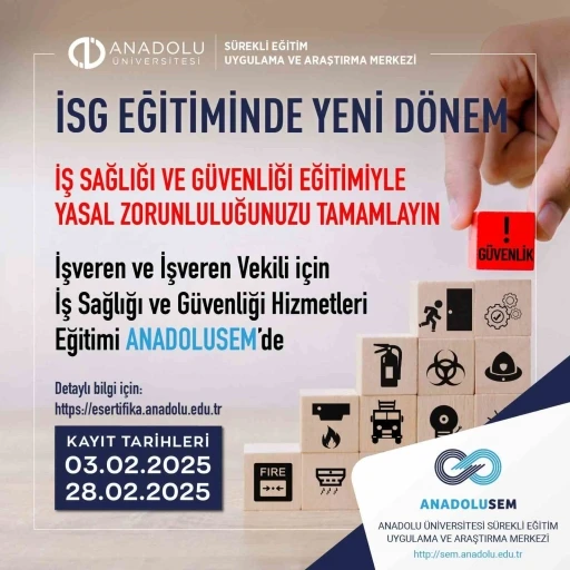 ANADOLUSEM’den ulusal ölçekte İSG eğitimleri için yeni dönem başlıyor
