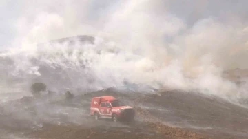 Arguvan’da 700 dönümlük alanda anız yangını
