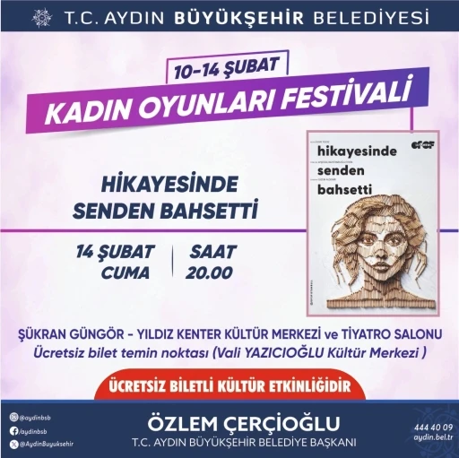 Başkan Çerçioğlu Aydınlıları ’Kadın Oyunları Festivali’ ile buluşturacak
