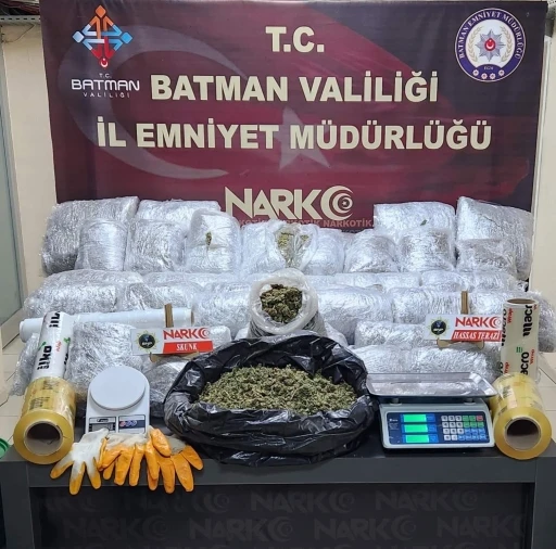 Batman’da 52 kilo 700 gram skunk ele geçirildi
