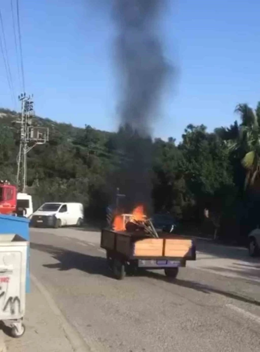 Bodrum’da motosiklet alev topuna döndü
