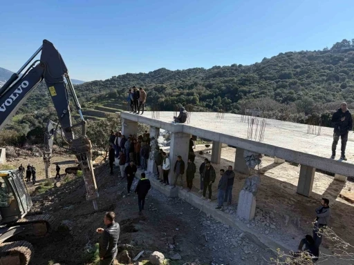 Bodrum’da Kaçak Yapıların Yıkımı Sırasında Gerginlik