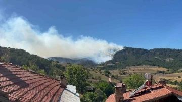 Bolu’da çıkan orman yangını 2 saattir söndürülemiyor, 2 köy tahliye edildi
