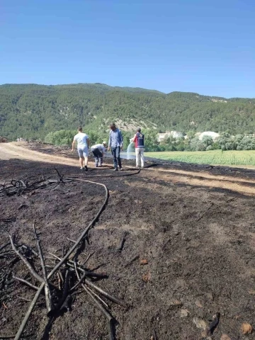 Bolu’da otluk arazide çıkan yangın söndürüldü
