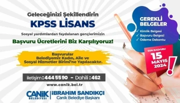 Bu ilçede KPSS ücretleri belediyeden
