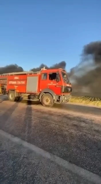Bursa’da kamyonet alev alev yandı
