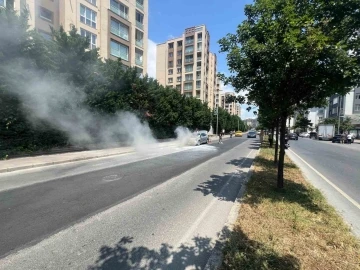 Büyükçekmece’de seyir halinde alev alan otomobil kullanılamaz hale geldi
