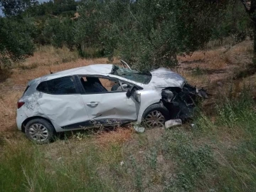 Çanakkale’de araziye yuvarlanan otomobilin sürücüsü yaralandı
