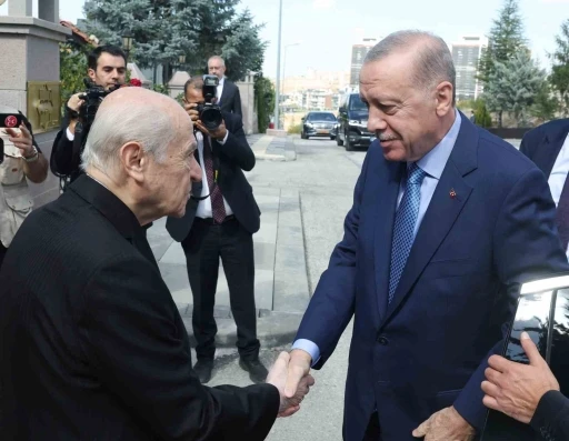 Cumhurbaşkanı Erdoğan,  MHP Lideri Bahçeli  ile bir araya geldi
