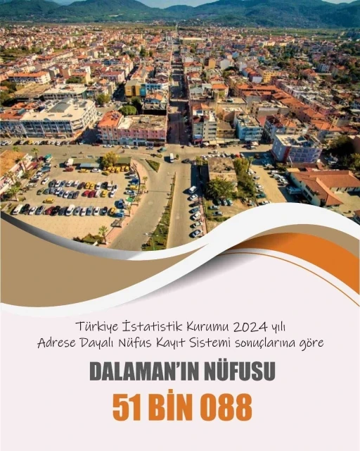 Dalaman’ın nüfusu 51 bin 088 oldu
