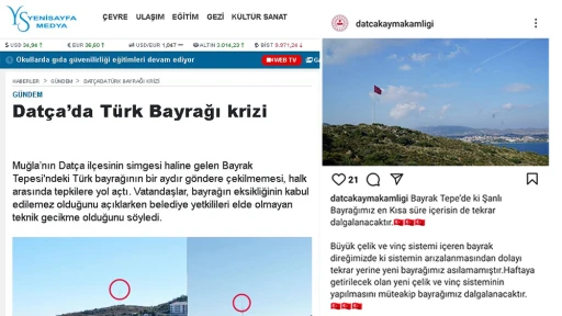 Datça’da Bayrak Krizi Son Buluyor