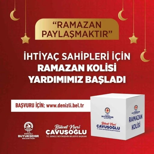 Denizli Büyükşehir ihtiyaç sahiplerine Ramazan kolisi ulaştıracak
