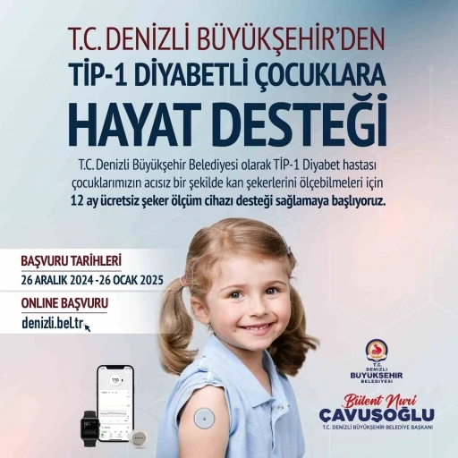 Denizli Büyükşehirden diyabetli çocuklara cihaz desteği
