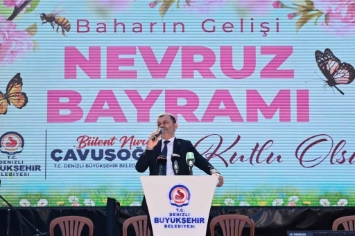 Denizli’de nevruz ateşi yandı, baharın coşkusu meydana taştı
