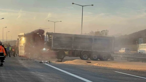 Devrilen tır kaldırıldı, TEM Otoyolu trafiğe açıldı
