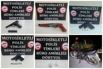 Dörtyol’da gerçekleştirilen asayiş uygulamasında silah ve mühimmat ele geçirildi
