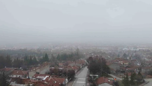 Eskişehir’de yoğun sis havadan görüntülendi
