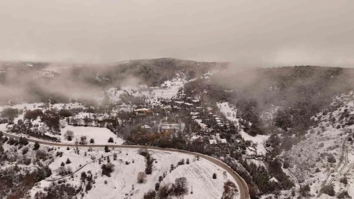 Eskişehir’in kırsalına yağan kar eşsiz manzaralar oluşturdu
