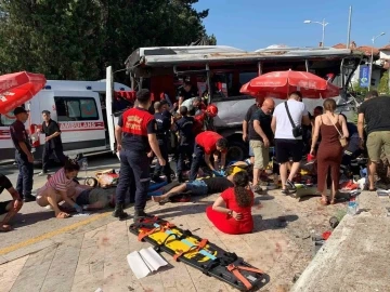 Freni boşalan tur otobüsü dehşet saçtı: 4’ü ağır çok sayıda yaralı
