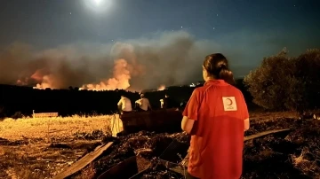 Gördes’teki 2 orman yangını devam ediyor
