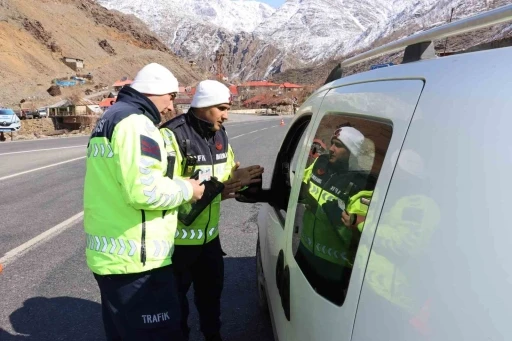 Hakkari’de trafik denetimi
