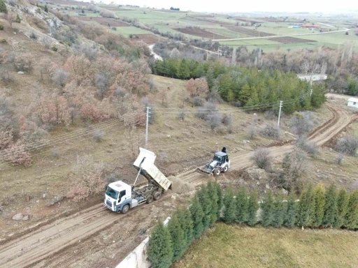 İnönü’de stabilize yol çalışması yapıldı
