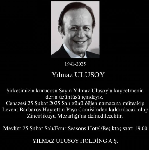 İş insanı Yılmaz Ulusoy hayatını kaybetti
