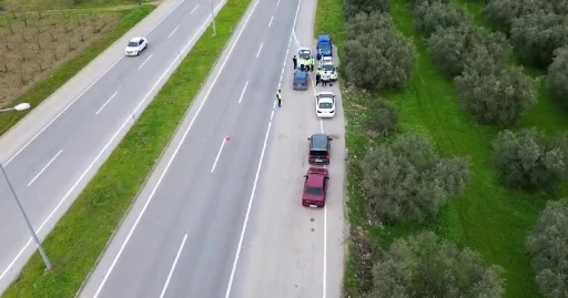 İznik İlçe Jandarma Komutanlığı dron destekli geçme yasağı denetimi gerçekleştirdi
