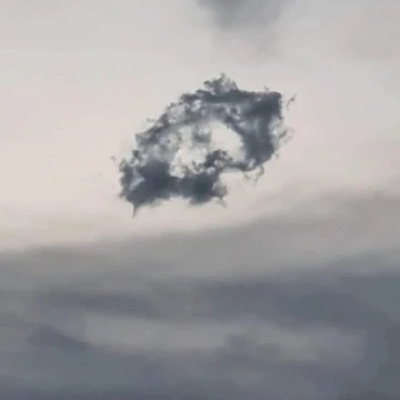 Kahramanmaraş semalarında çocuk yüzlü bulut göründü

