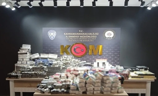 Kahramanmaraş’ta 6 bin 840 paket kaçak sigara ele geçirildi
