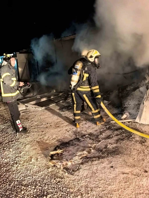 Kahramanmaraş’ta konteyner yangını
