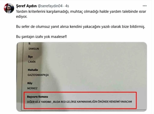 Kaymakam Aydın: &quot;Bu şantajın izahı yok&quot;
