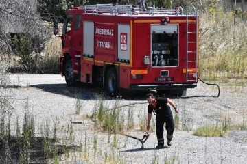 Kırklareli’nde eski hastane bahçesinde yangın
