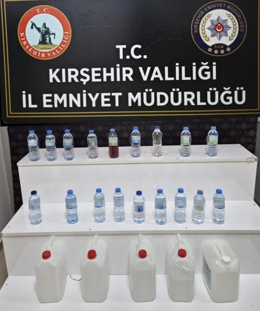 Kırşehir’de 34 litre kaçak alkol ele geçirildi
