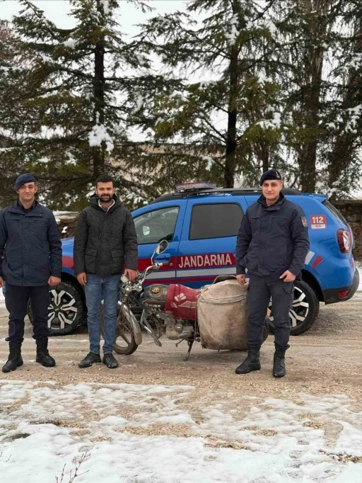 Kırşehir’de çalınan motosikleti jandarma buldu
