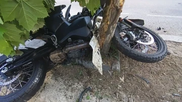 Kontrolden çıkan motosiklet ağaca çarptı: Sürücü hayatını kaybetti
