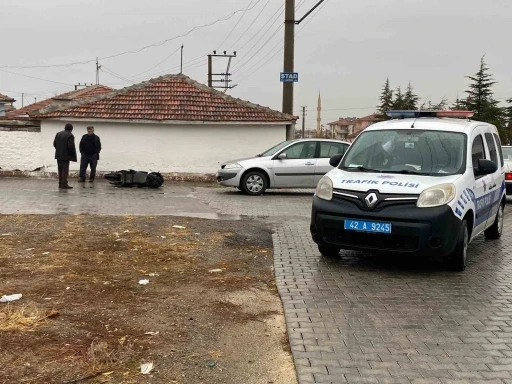 Konya’da otomobil elektrikli bisiklet ile çarpıştı: 1 yaralı
