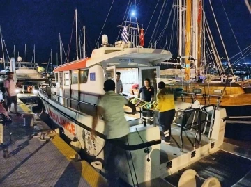 Kos adasında yaralanan çocuk deniz ambulansı ile Bodrum’a getirildi
