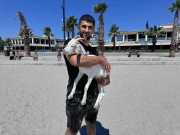 Kurban Bayramı’ndan bu yana baktığı keçiyi evcilleştirdi
