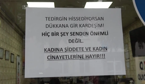 Kütahya’da esnaftan kadına şiddete karşı duyarlı hareket
