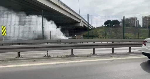 Lüks otomobil alevlere teslim oldu, D-100 karayolu trafiğe kapandı
