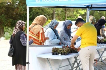 Mezarlık ziyaretleri için 20 bin çiçek dağıtıldı
