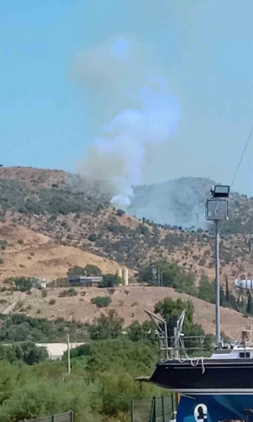 Milas Ören’de Çalılık Alanda Yangın Çıktı