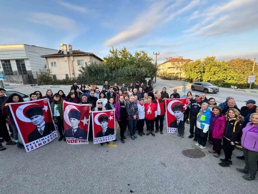 Mysia Yolları’nda Atatürk’ü anma yürüyüşü
